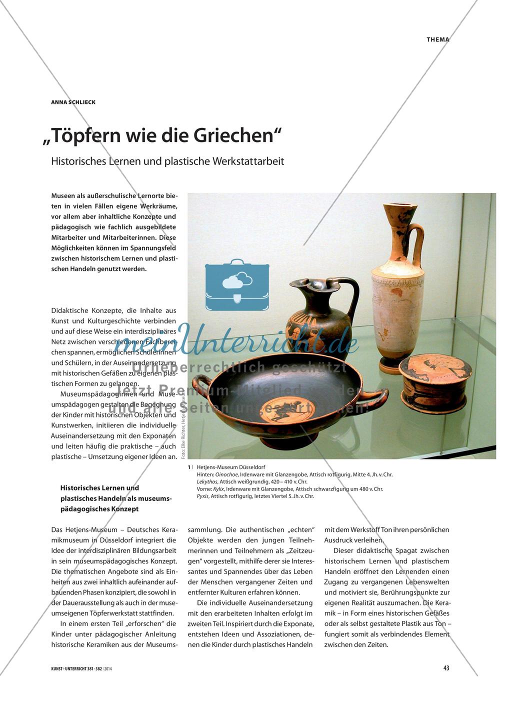 „Töpfern wie die Griechen“ - Historisches Lernen und plastische Werkstattarbeit Preview 1