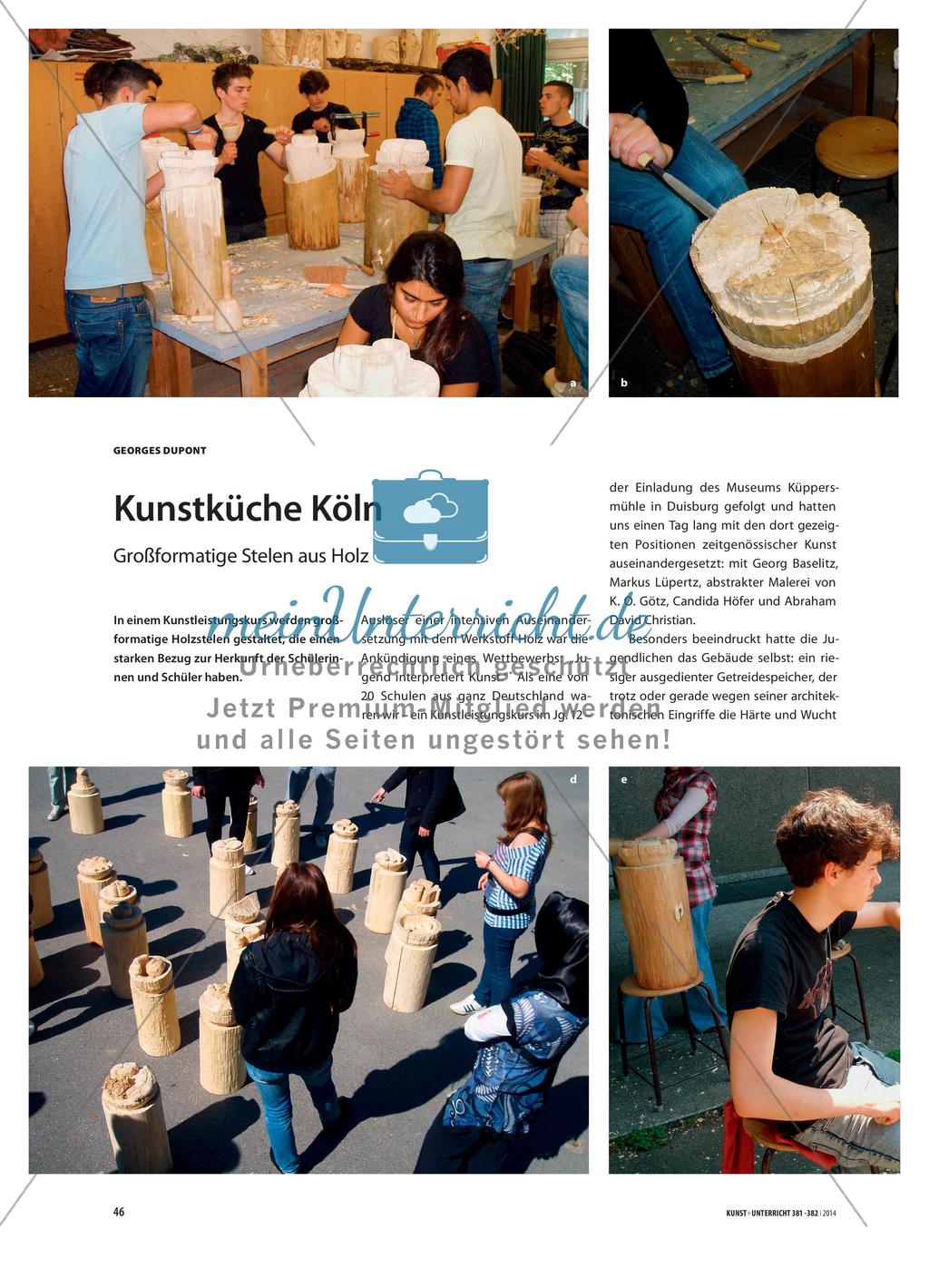 Kunstküche Köln - Großformatige Stelen aus Holz Preview 1