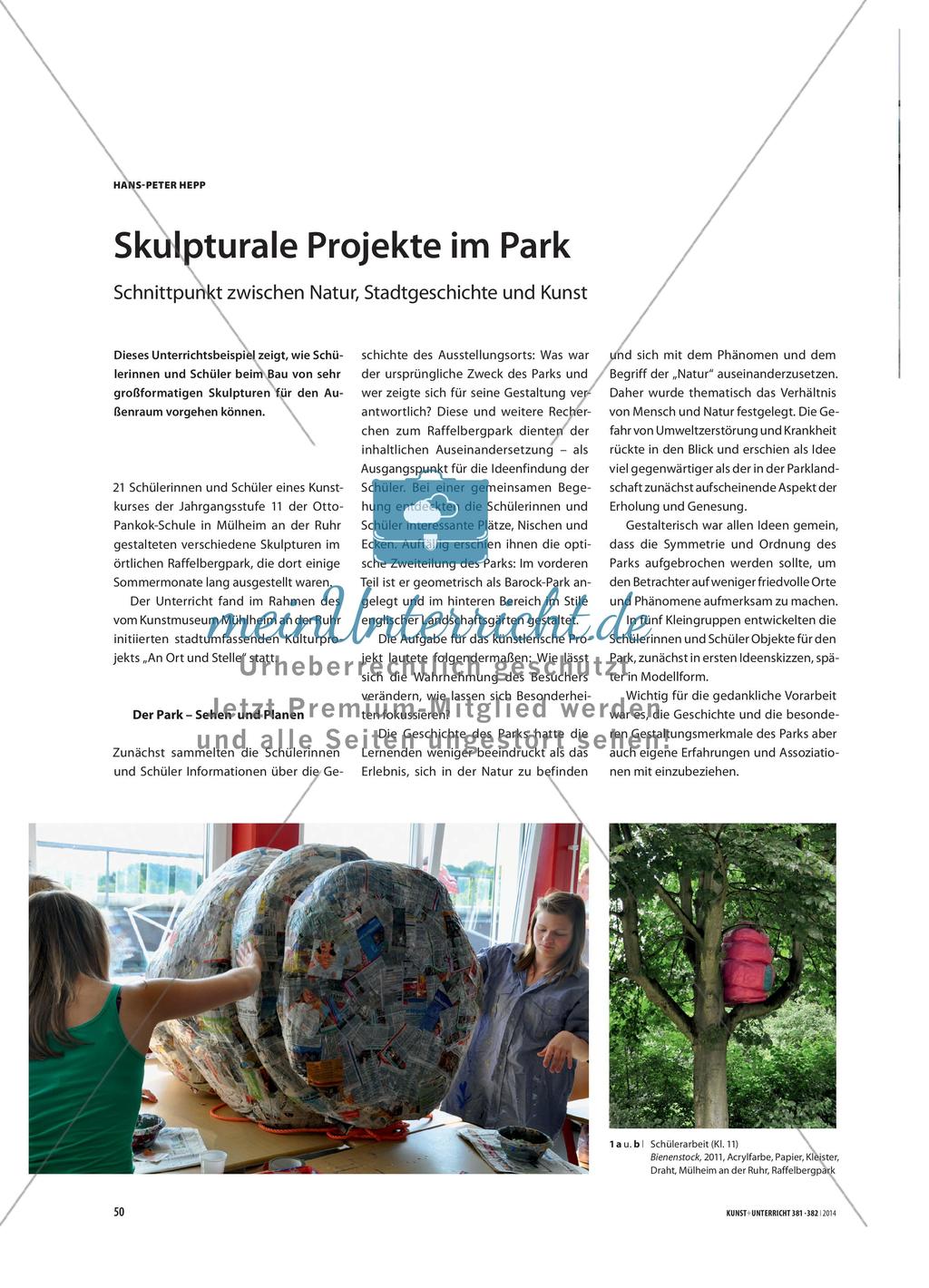 Skulpturale Projekte im Park - Schnittpunkt zwischen Natur, Stadtgeschichte und Kunst Preview 1