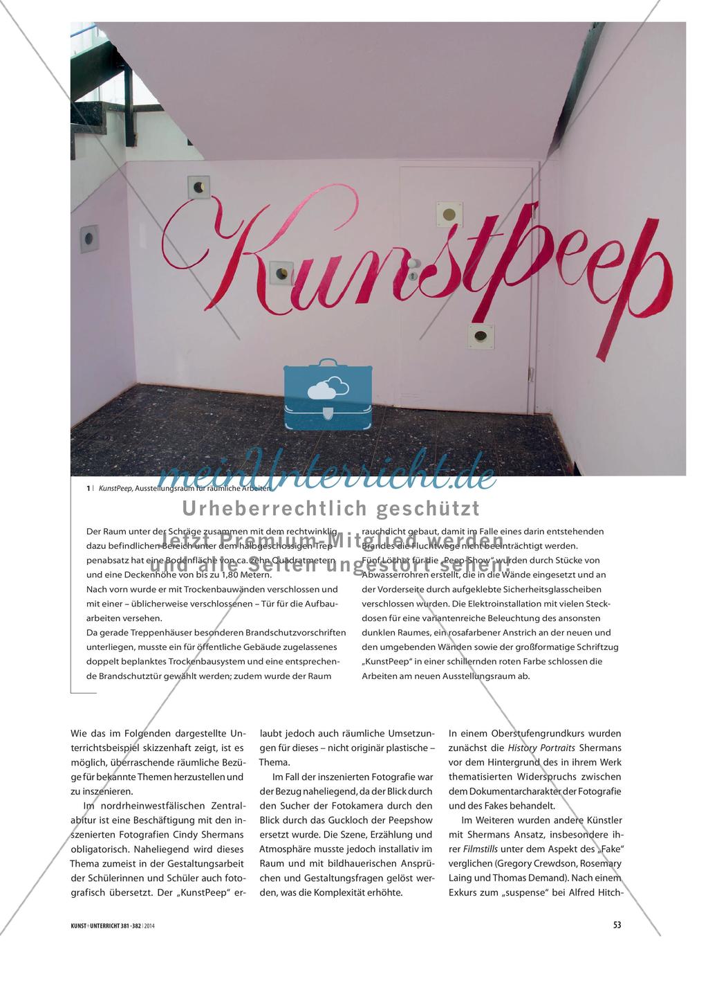Peep-Show für Kunst - Zur Präsentation skulpturaler Arbeiten in der Schule Preview 2