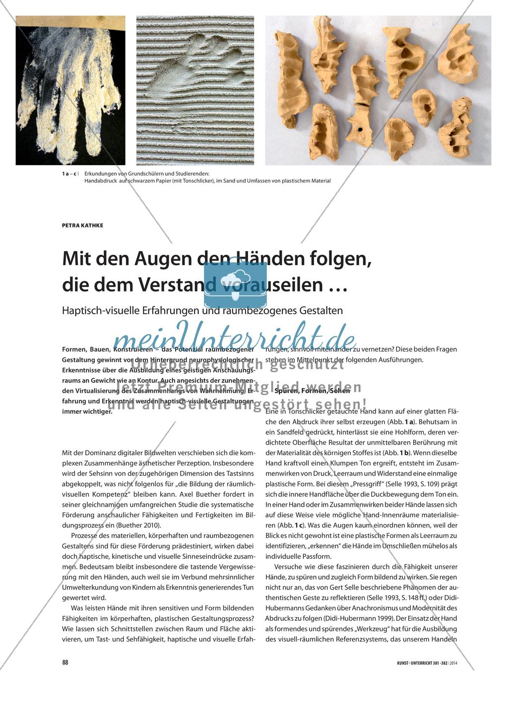 Mit den Augen den Händen folgen, die dem Verstand vorauseilen … Preview 1