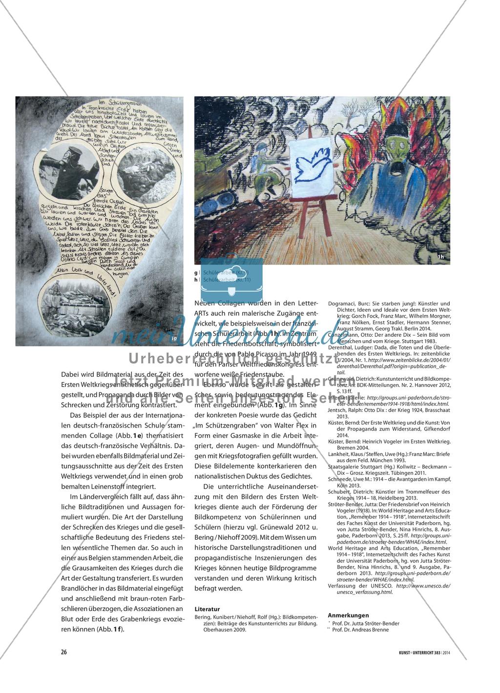 Das Letter-ART Projekt „Remember 1914 – 1918“ - Kunstdidaktik und Friedenspädagogik Preview 4