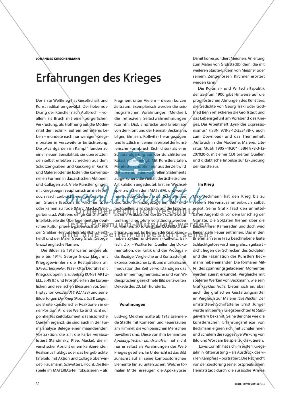 Erfahrungen des Krieges Preview 1
