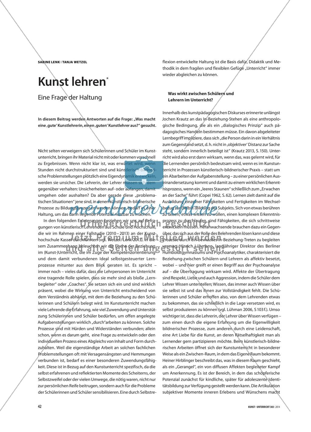 Kunst lehren - Eine Frage der Haltung Preview 1