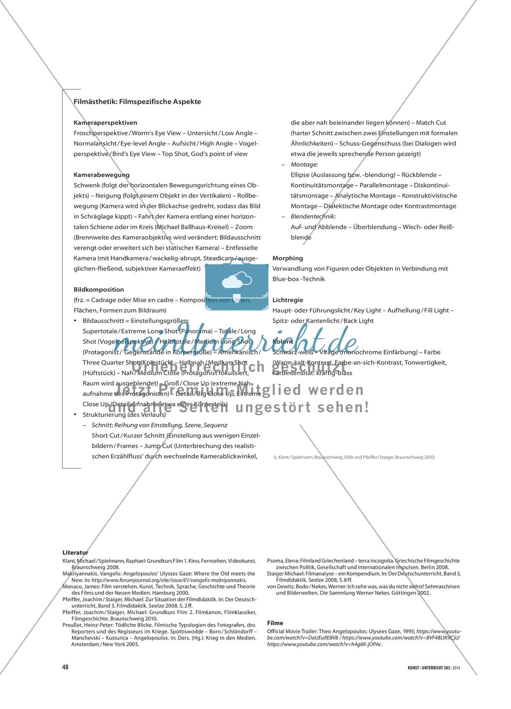 Film – Kompositionsanalyse in Bewegung: Analyse- und Interpretationsmodelle im Großraum Kunst Preview 5