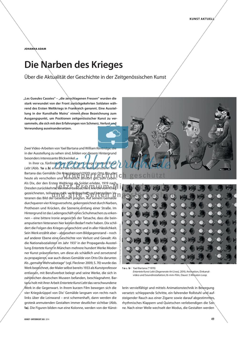 Die Narben des Krieges - Über die Aktualität der Geschichte in der Zeitgenössischen Kunst Preview 1