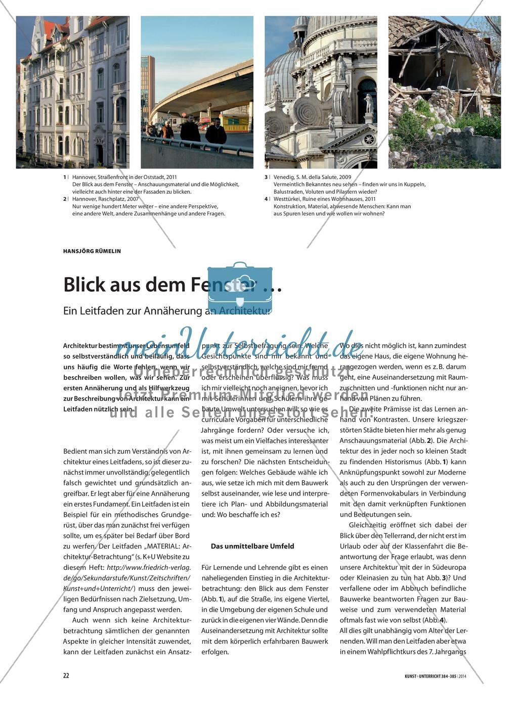 Blick aus dem Fenster … - Ein Leitfaden zur Annäherung an Architektur Preview 1