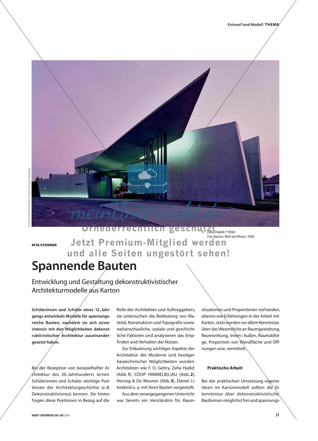 Spannende Bauten - Entwicklung und Gestaltung dekonstruktivistischer Architekturmodelle aus Karton Preview 1