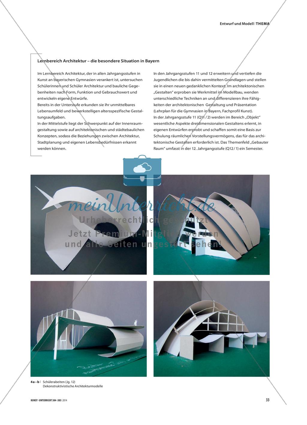 Spannende Bauten - Entwicklung und Gestaltung dekonstruktivistischer Architekturmodelle aus Karton Preview 3