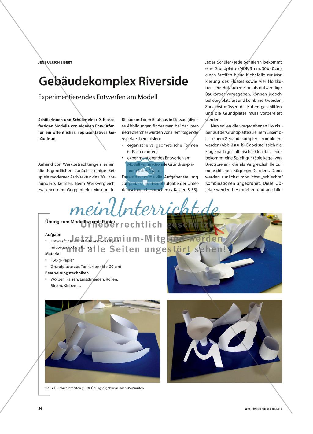 Gebäudekomplex Riverside - Experimentierendes Entwerfen am Modell Preview 1