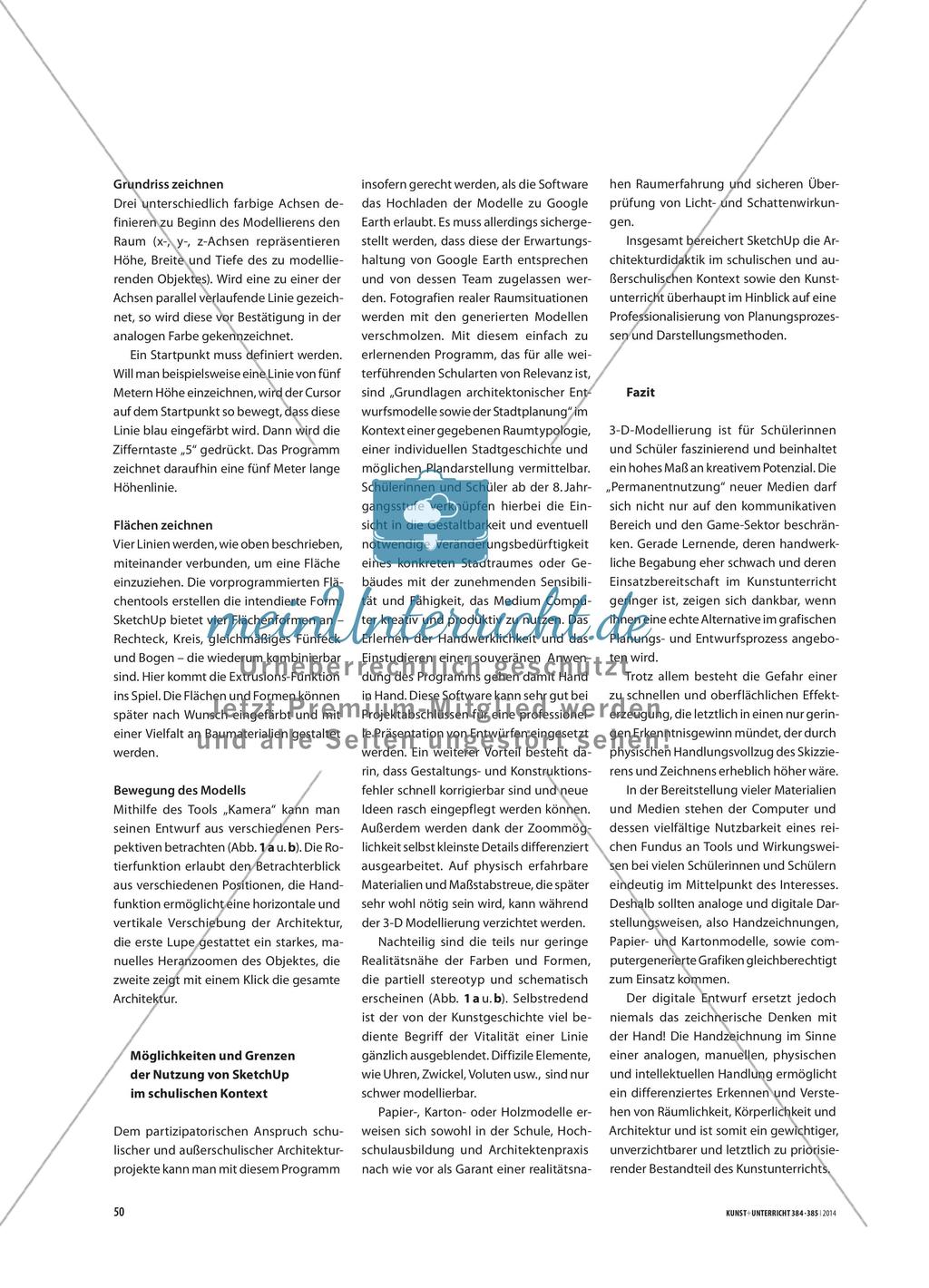 SketchUp - Grundlegende Einführung und Potenziale der dreidimensionalen Entwurfssoftware Preview 2