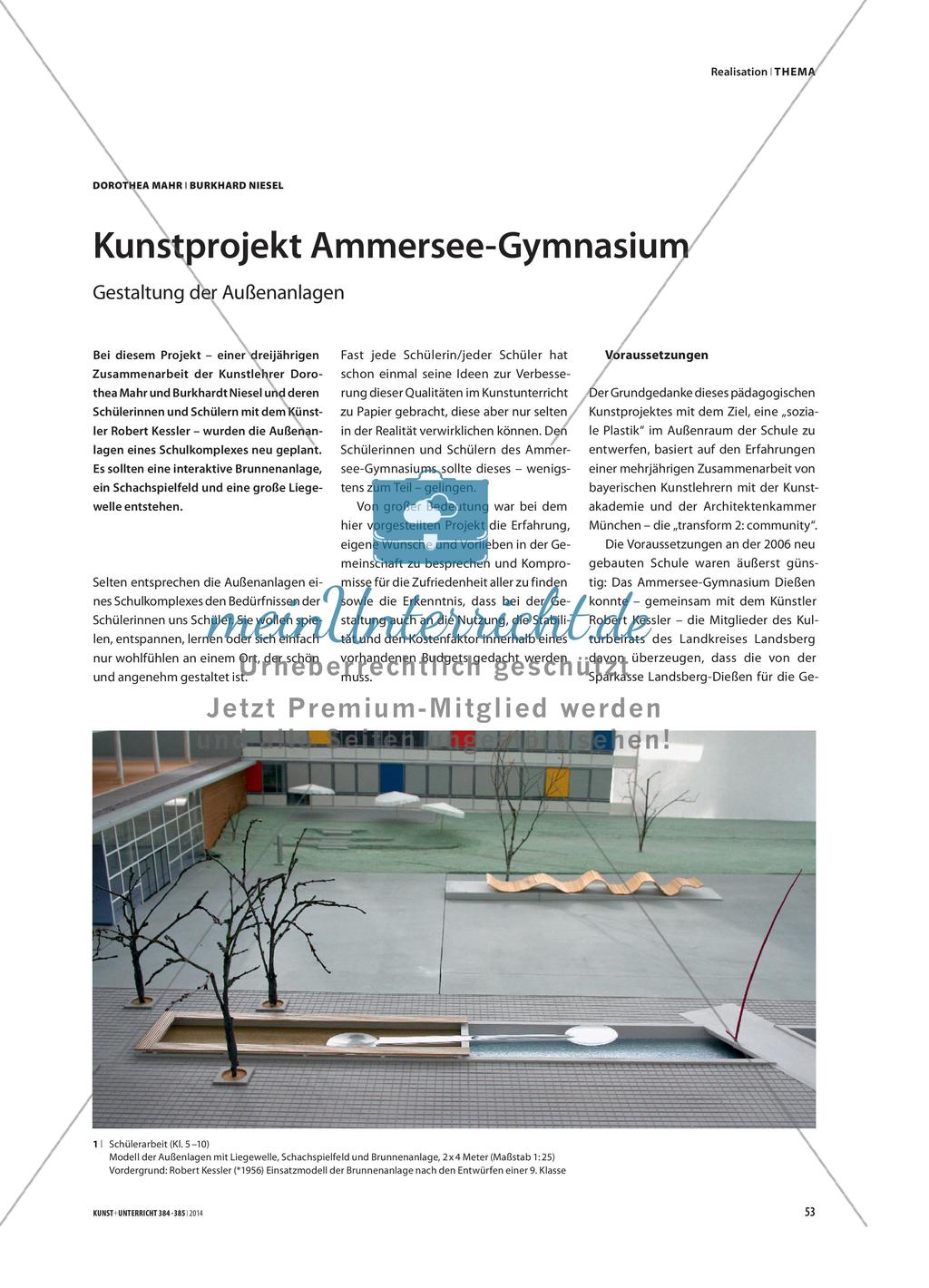 Kunstprojekt Ammersee-Gymnasium - Gestaltung der Außenanlagen Preview 1