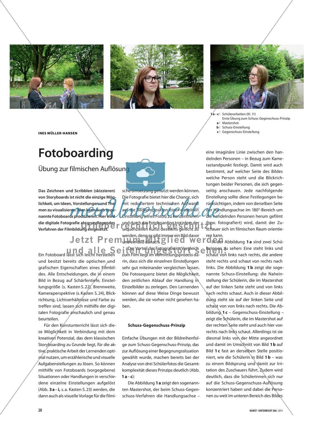 Fotoboarding - Übung zur filmischen Auflösung Preview 1