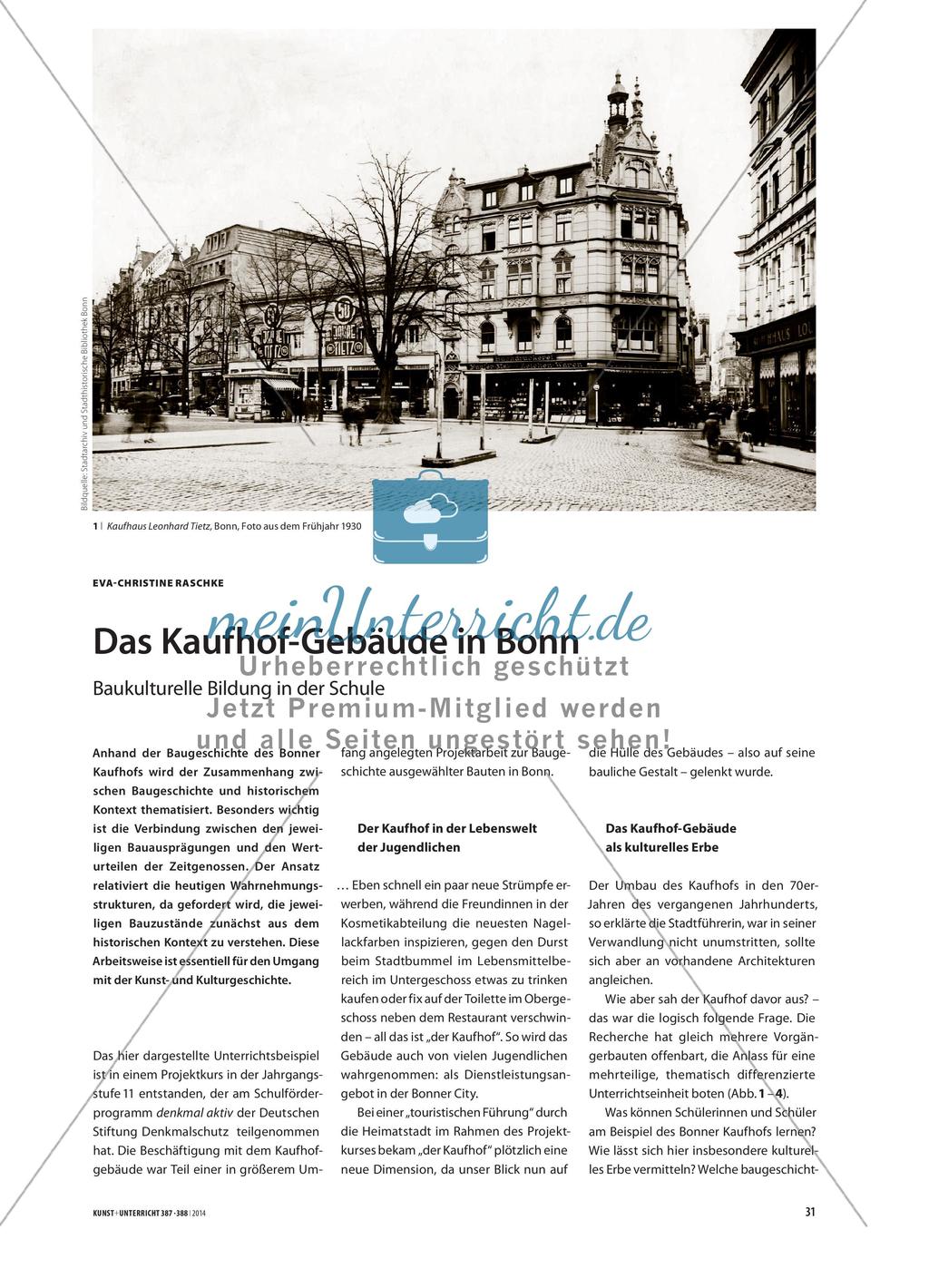 Das Kaufhof-Gebäude in Bonn - Baukulturelle Bildung in der Schule Preview 1