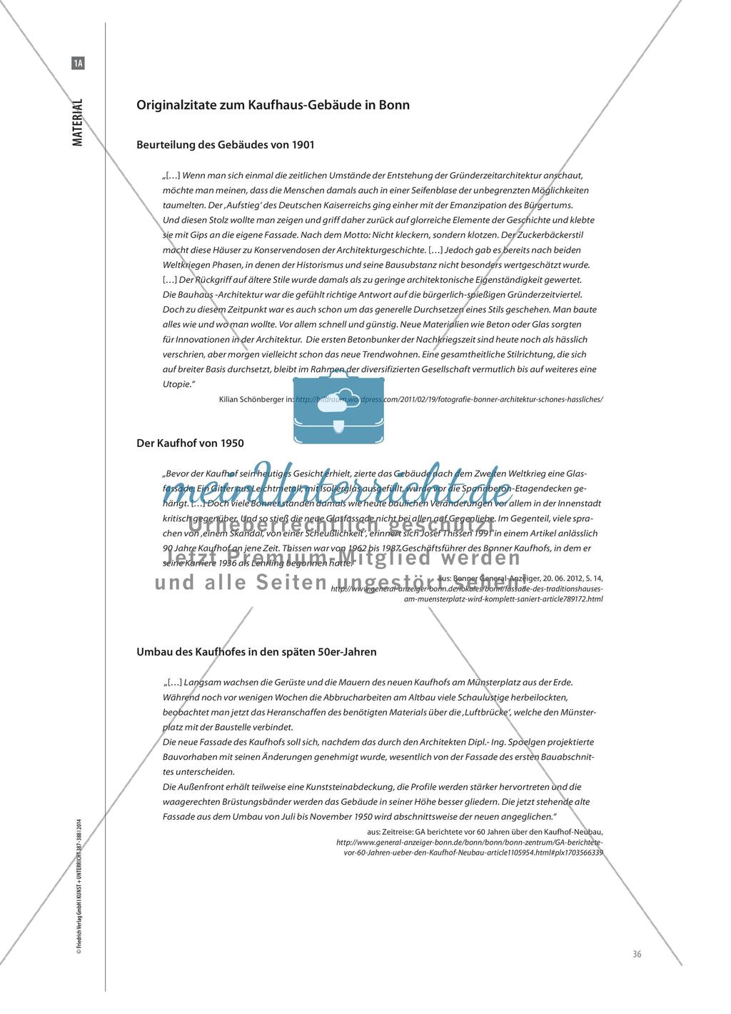 Das Kaufhof-Gebäude in Bonn - Baukulturelle Bildung in der Schule Preview 6