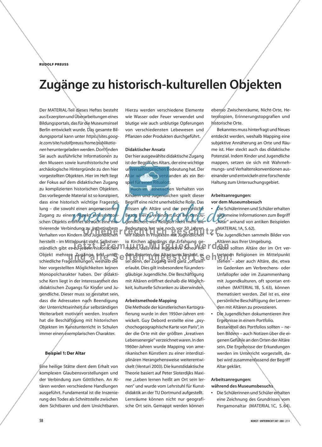 Zugänge zu historisch-kulturellen Objekten Preview 1