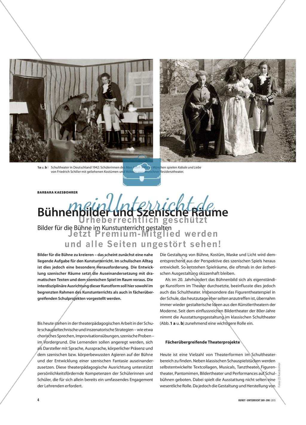 Bühnenbilder und Szenische Räume - Bilder für die Bühne im Kunstunterricht gestalten Preview 1