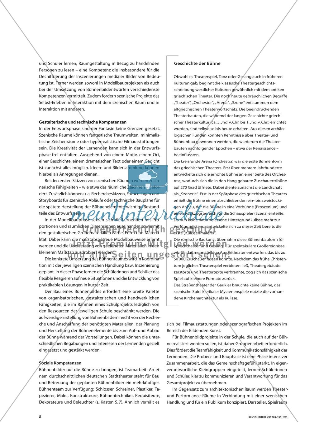 Bühnenbilder und Szenische Räume - Bilder für die Bühne im Kunstunterricht gestalten Preview 5