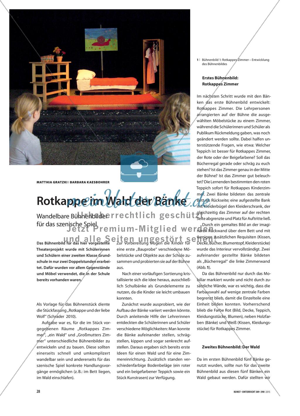 Rotkappe im Wald der Bänke - Wandelbare Bühnenbilder für das szenische Spiel Preview 1