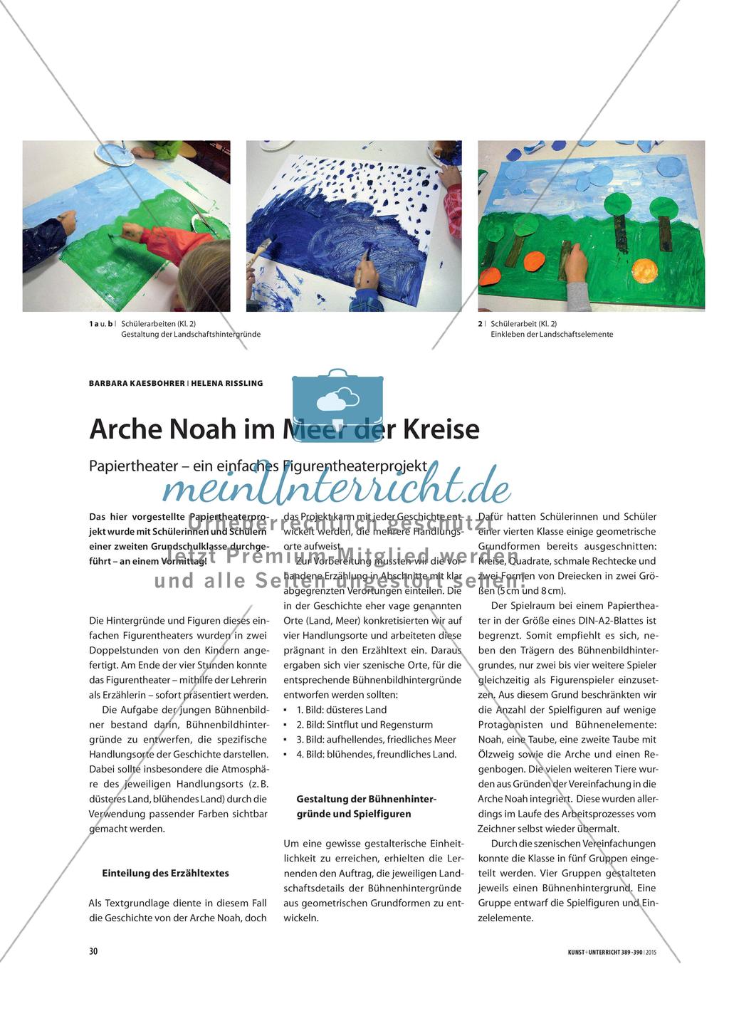 Arche Noah im Meer der Kreise: Papiertheater – ein einfaches Figurentheaterprojekt Preview 1