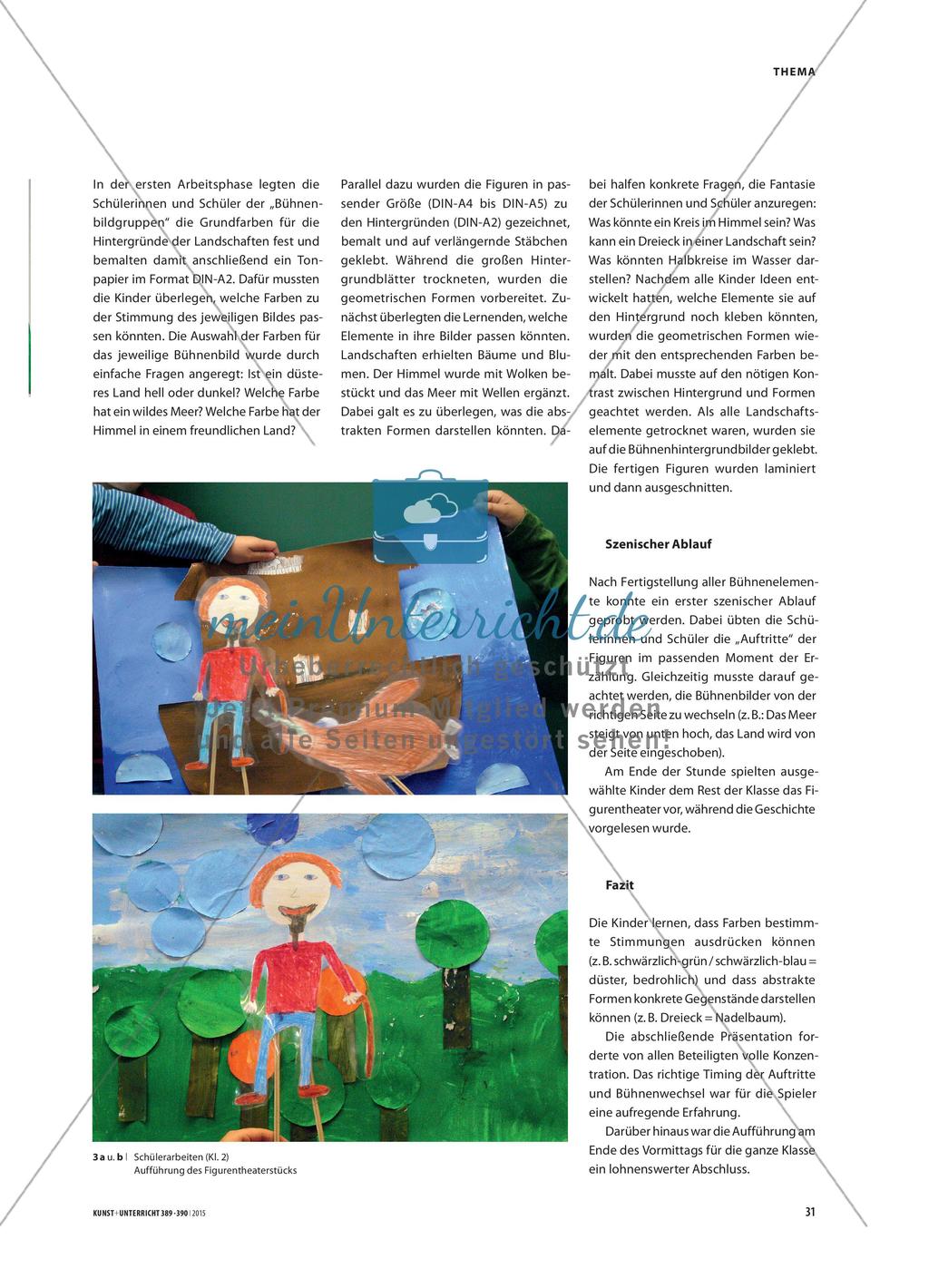 Arche Noah im Meer der Kreise: Papiertheater – ein einfaches Figurentheaterprojekt Preview 2