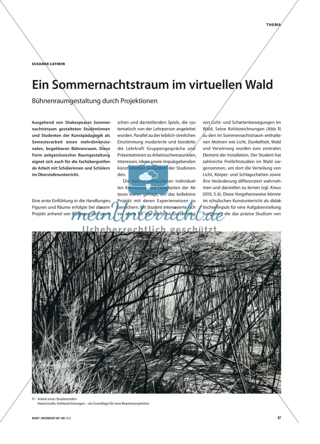 Ein Sommernachtstraum im virtuellen Wald - Bühnenraumgestaltung durch Projektionen Preview 1