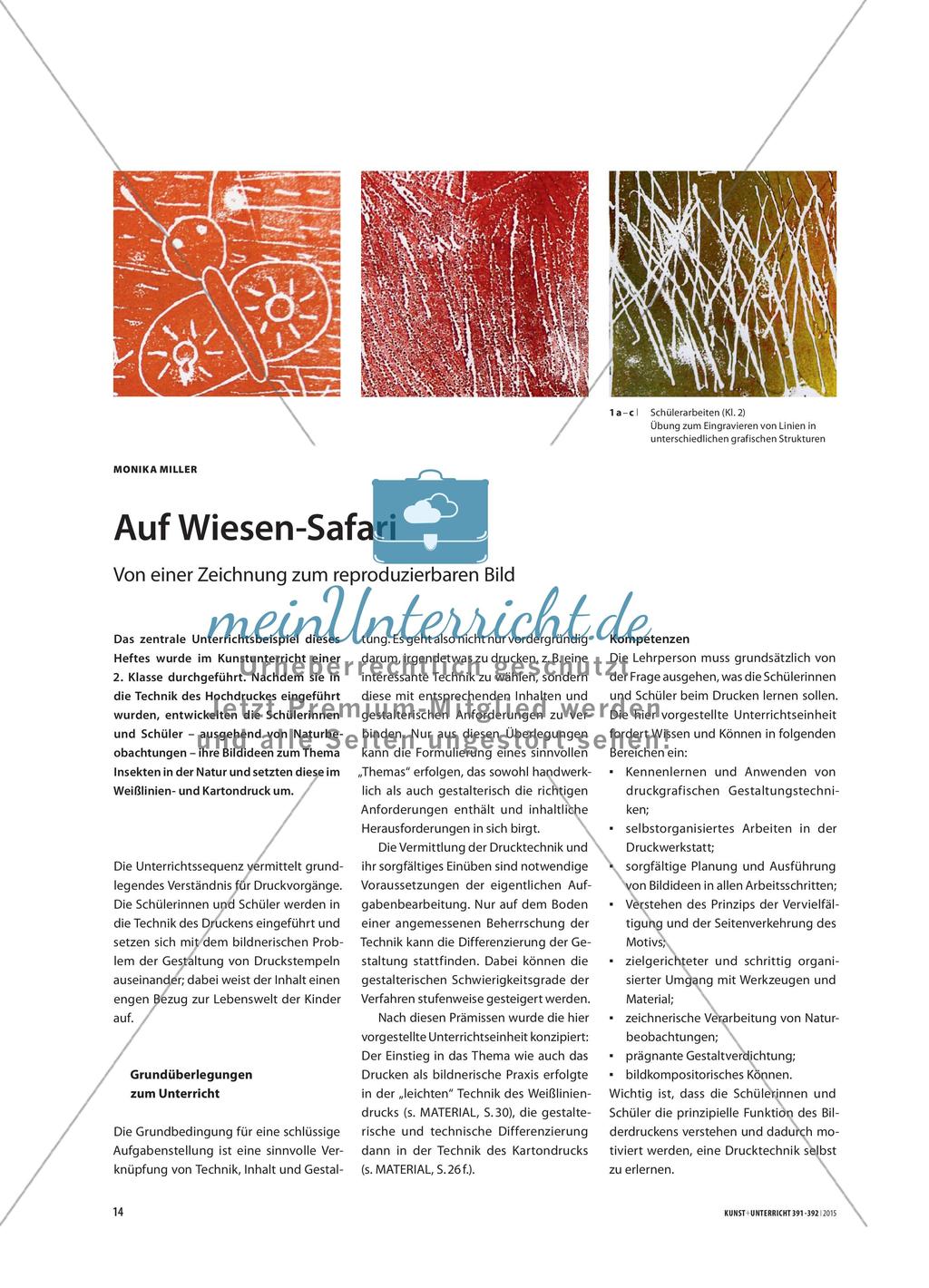 Auf Wiesen-Safari - Von einer Zeichnung zum reproduzierbaren Bild Preview 1