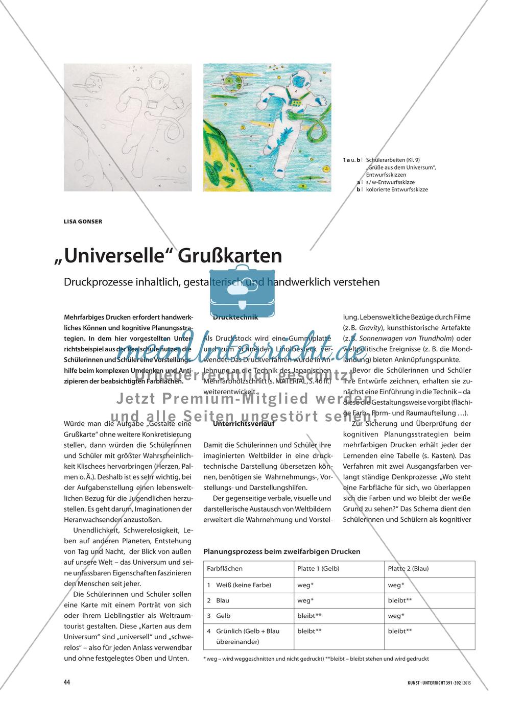 „Universelle“ Grußkarten - Druckprozesse inhaltlich, gestalterisch und handwerklich verstehen Preview 1