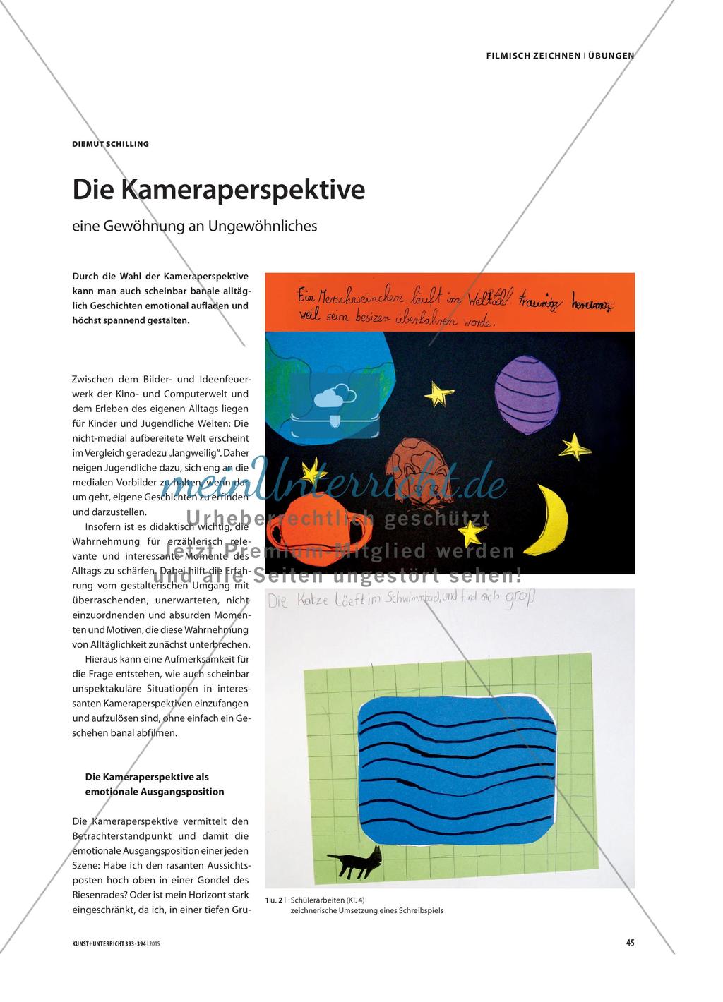 Die Kameraperspektive - eine Gewöhnung an Ungewöhnliches Preview 1