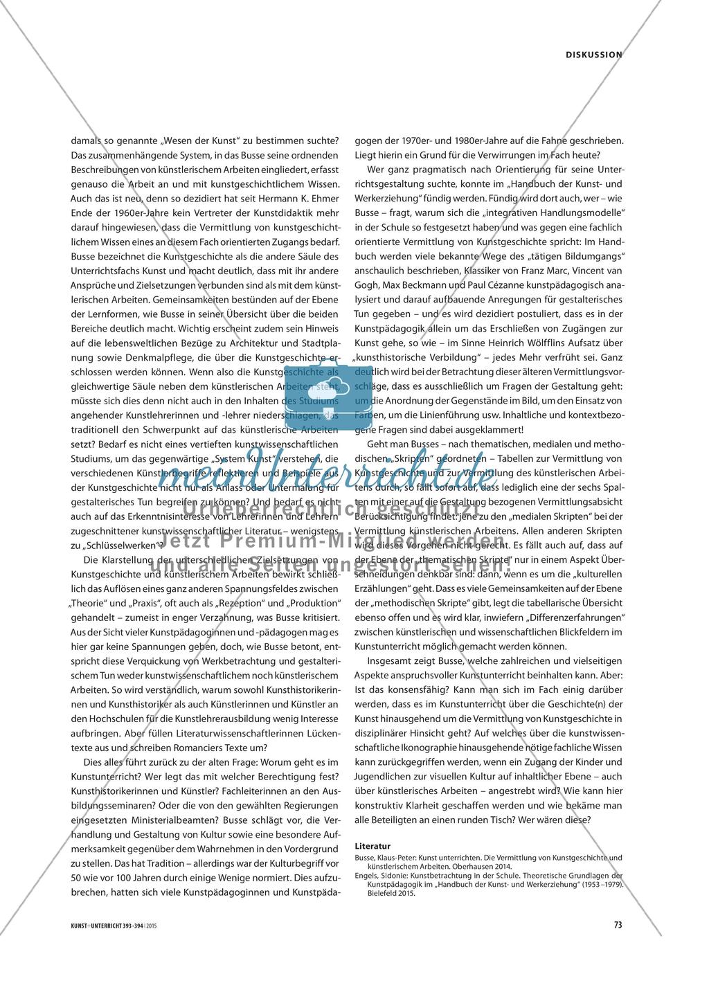 Nachgefragt: „Kunst unterrichten“ - Aufforderungen zum Umdenken in der Kunstdidaktik Preview 2