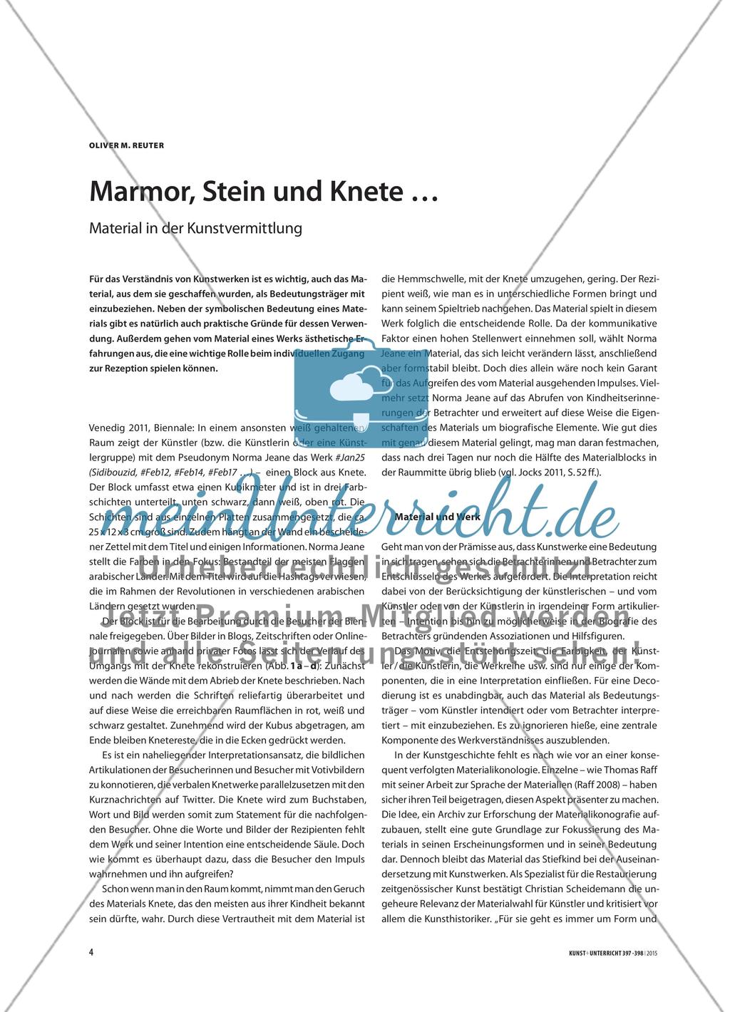 Marmor, Stein und Knete … - Material in der Kunstvermittlung Preview 1