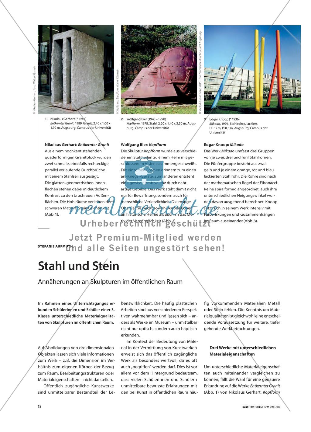 Stahl und Stein - Annäherungen an Skulpturen im öffentlichen Raum Preview 1