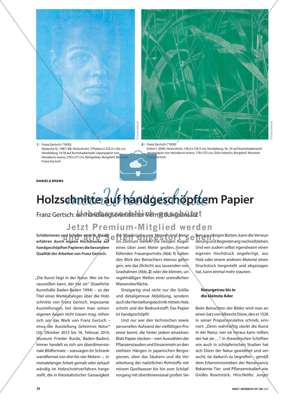 Holzschnitte auf handgeschöpftem Papier Preview 1