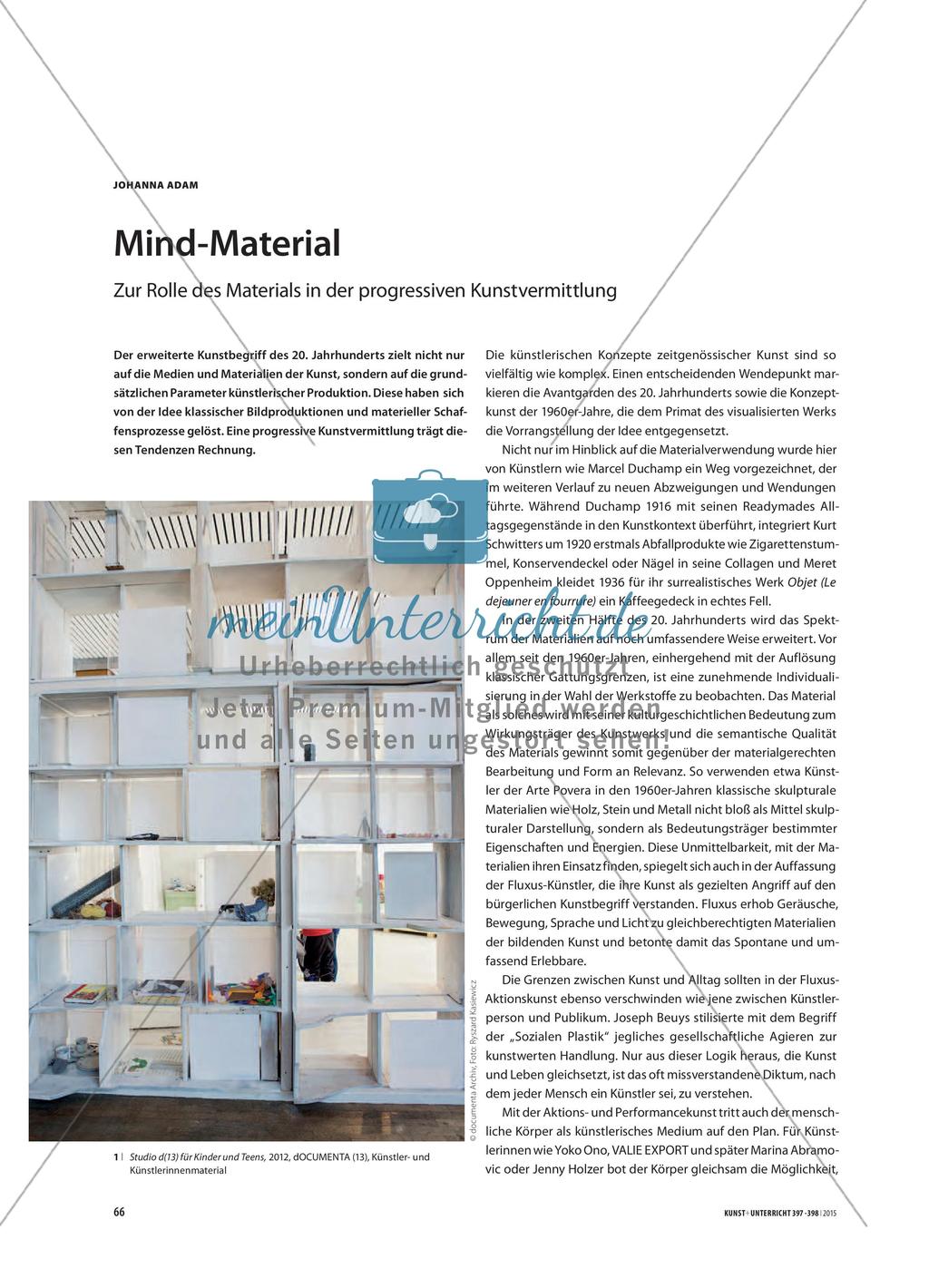 Mind-Material - Zur Rolle des Materials in der progressiven Kunstvermittlung Preview 1