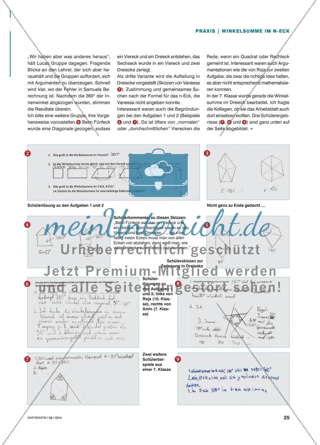 „Jede ecke sind 180° mehr“ - Die Winkelsumme im n-eck entdecken Preview 2