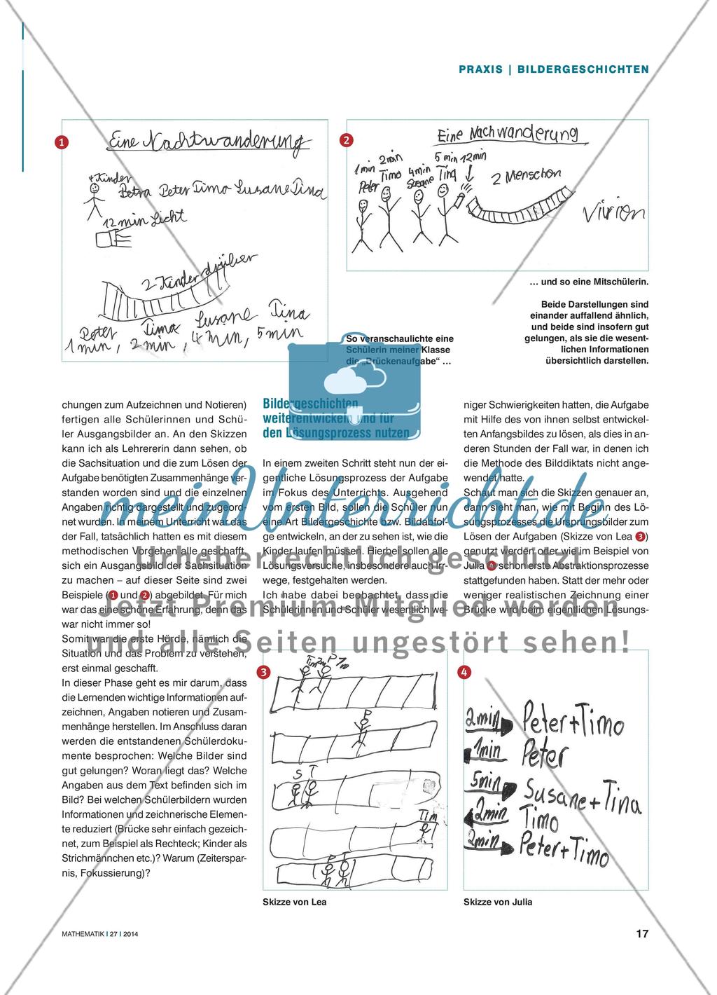 Bildergeschichten in Mathematik - Schülerinnen und Schüler entwickeln (mentale) Bilder beim Problemlösen Preview 2