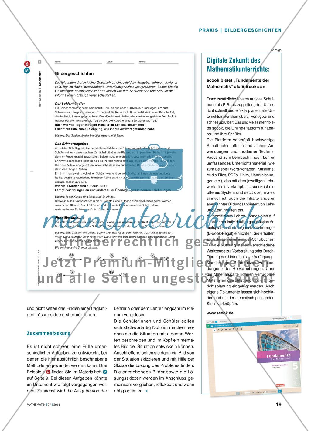 Bildergeschichten in Mathematik - Schülerinnen und Schüler entwickeln (mentale) Bilder beim Problemlösen Preview 4