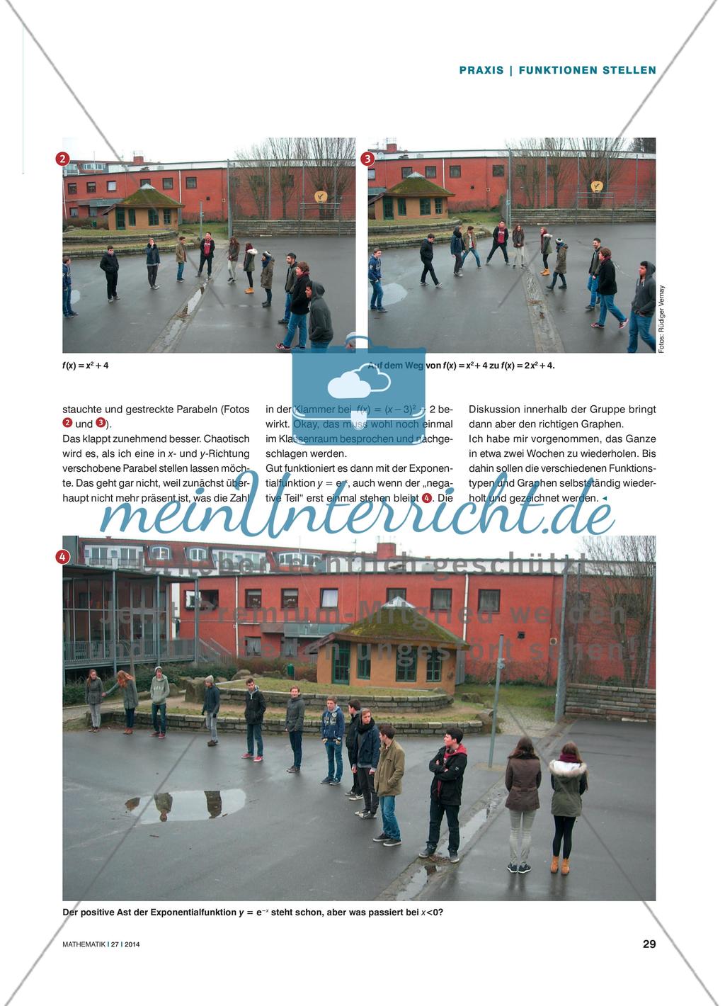 Lebendige Graphen - Graphen von Funktionen auf dem Schulhof nachstellen Preview 2