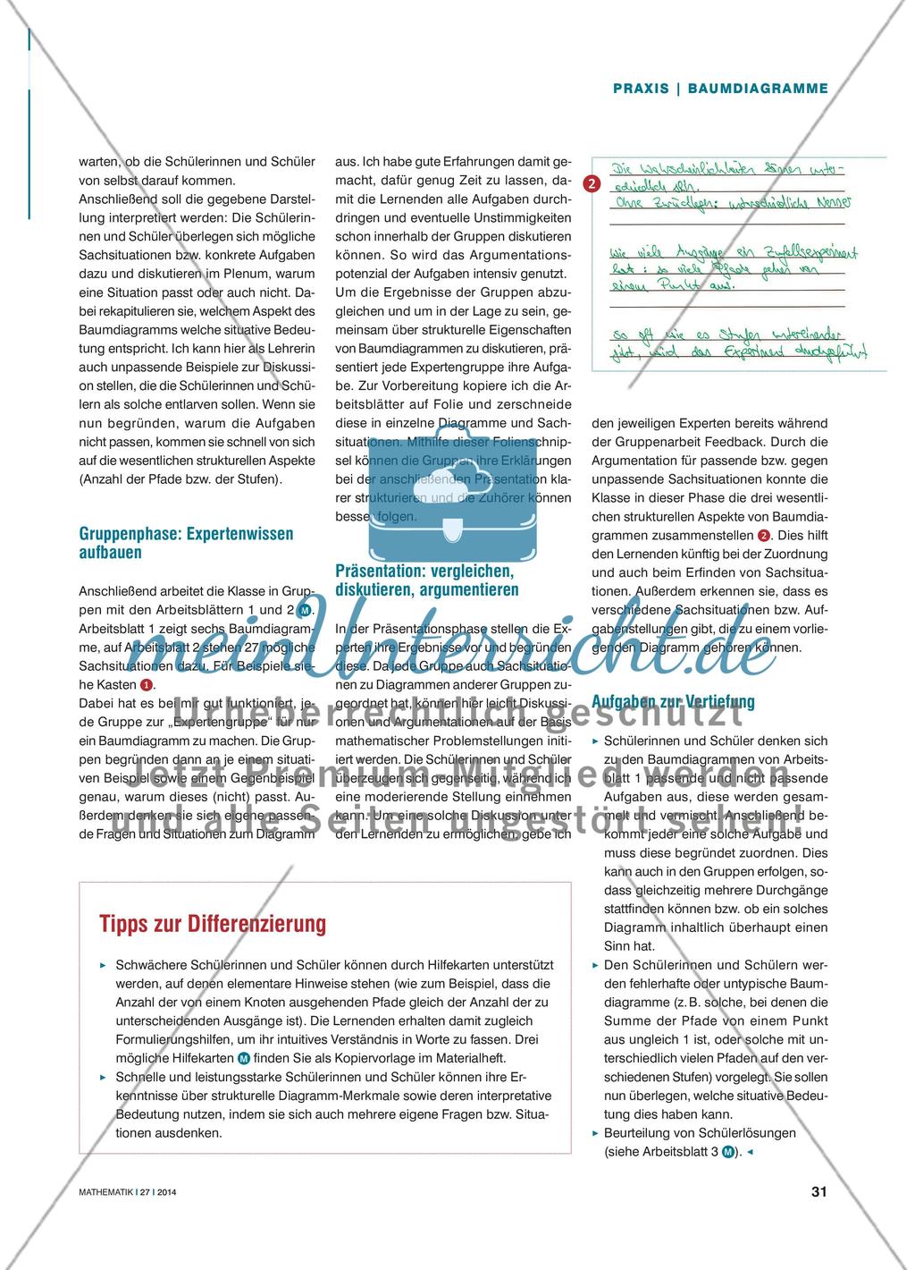 Heute mal andersrum! - Schülerinnen und Schüler interpretieren Baumdiagramme Preview 2