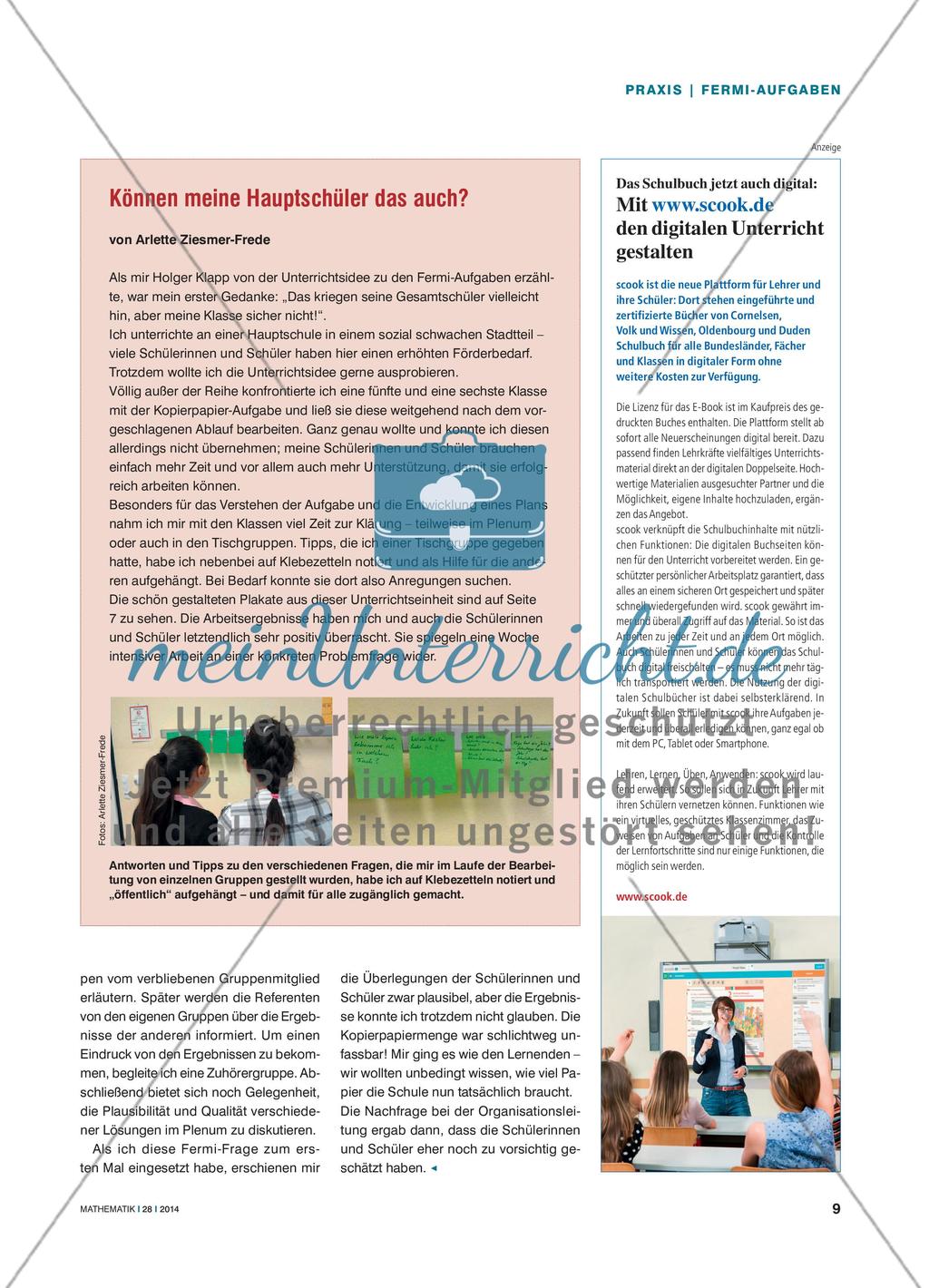 So viel Kopierpapier …? - Fermi-Aufgaben mit Bezug zur eigenen Schule Preview 4