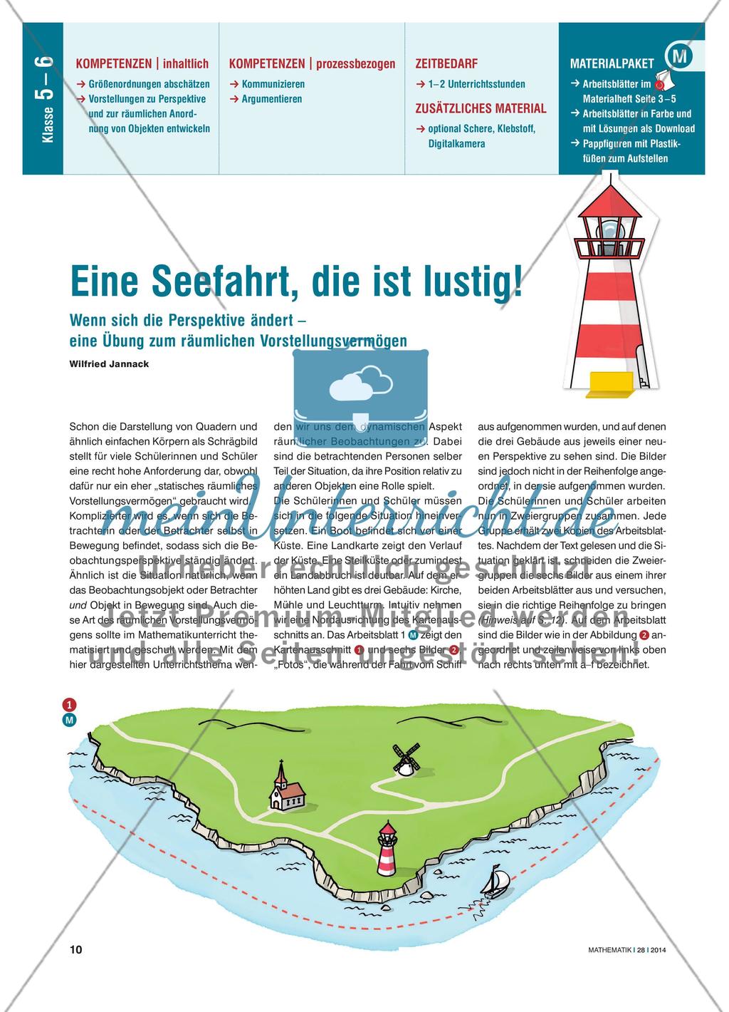 Eine Seefahrt, die ist lustig!: Wenn sich die Perspektive ändert – eine Übung zum räumlichen Vorstellungsvermögen Preview 1