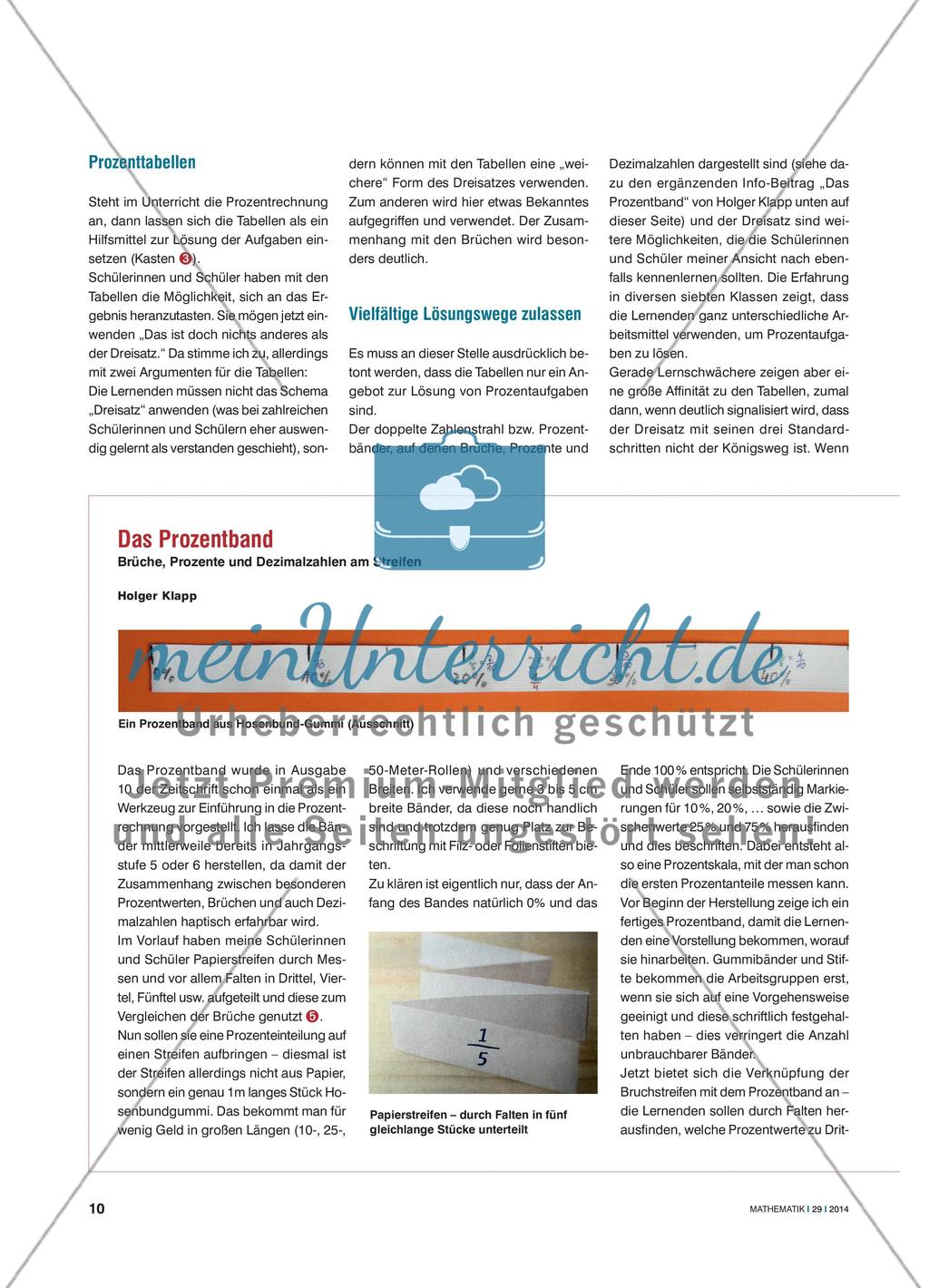 Bruchtabellen als Vorbereitung der Prozentrechnung Preview 3