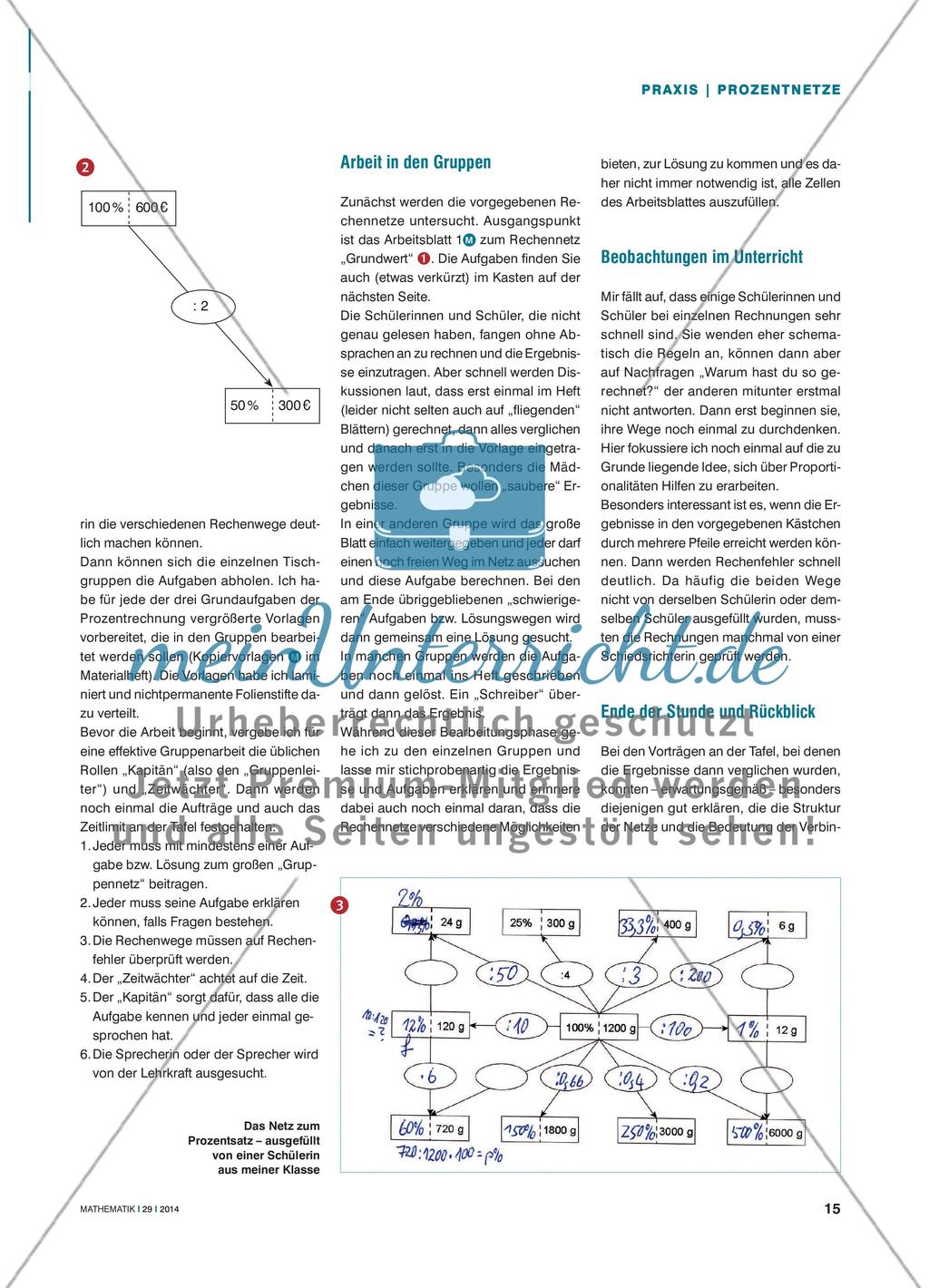 Rechennetze – eine „produktive Übungsform“ zur Prozentrechnung Preview 2