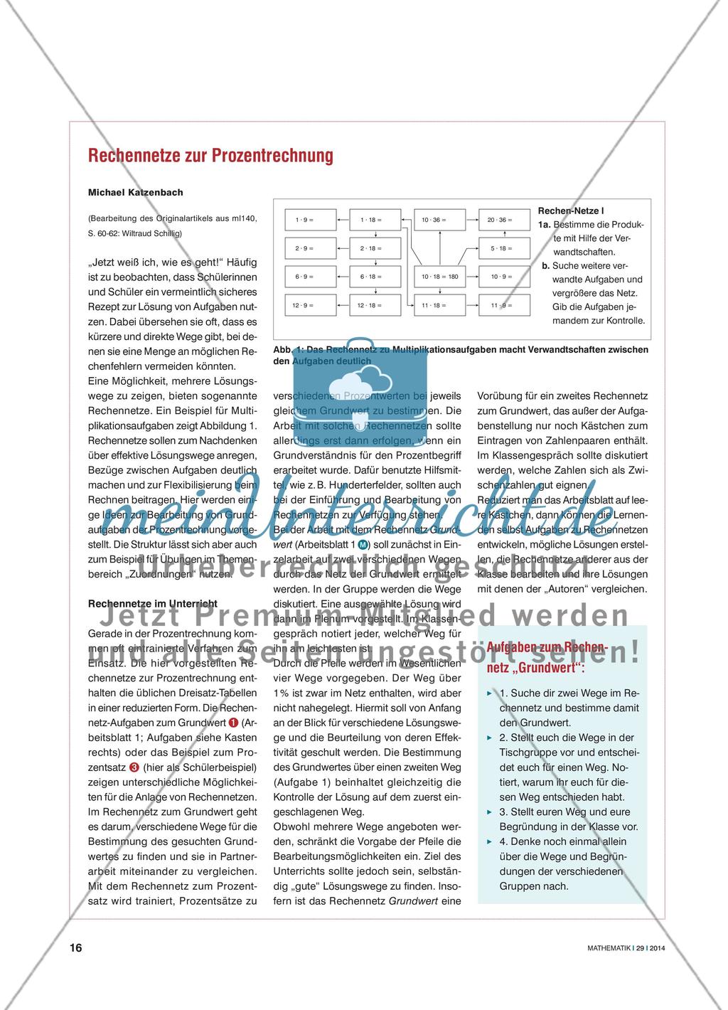 Rechennetze – eine „produktive Übungsform“ zur Prozentrechnung Preview 3