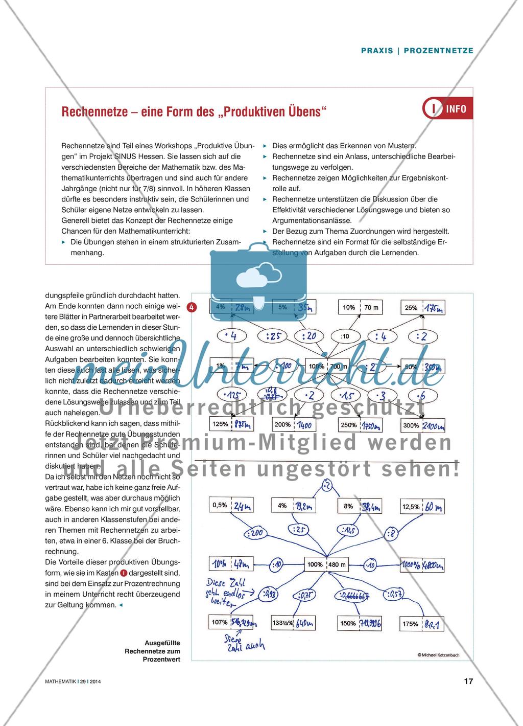 Rechennetze – eine „produktive Übungsform“ zur Prozentrechnung Preview 4