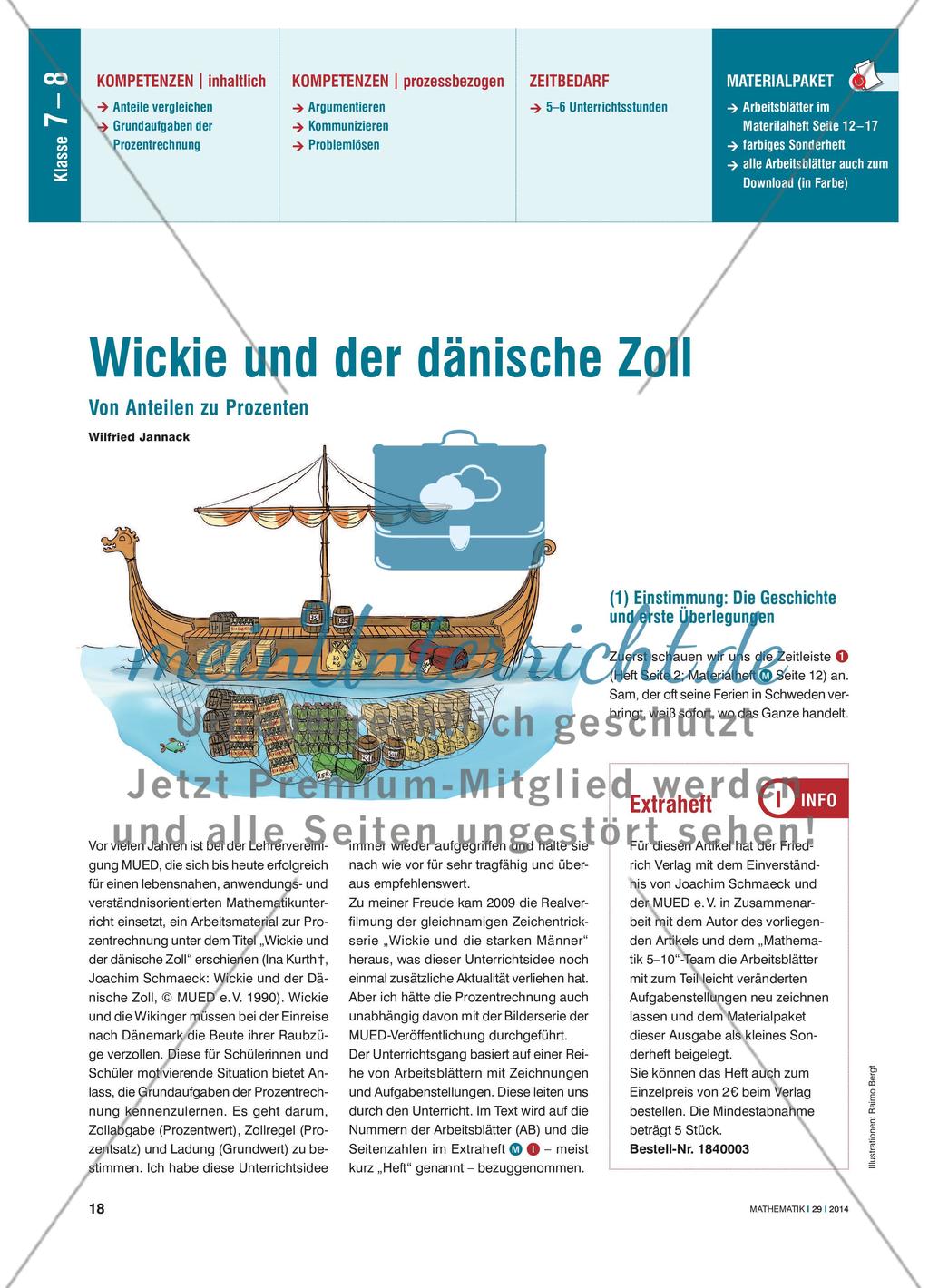 Wickie und der dänische Zoll - Von Anteilen zu Prozenten Preview 1