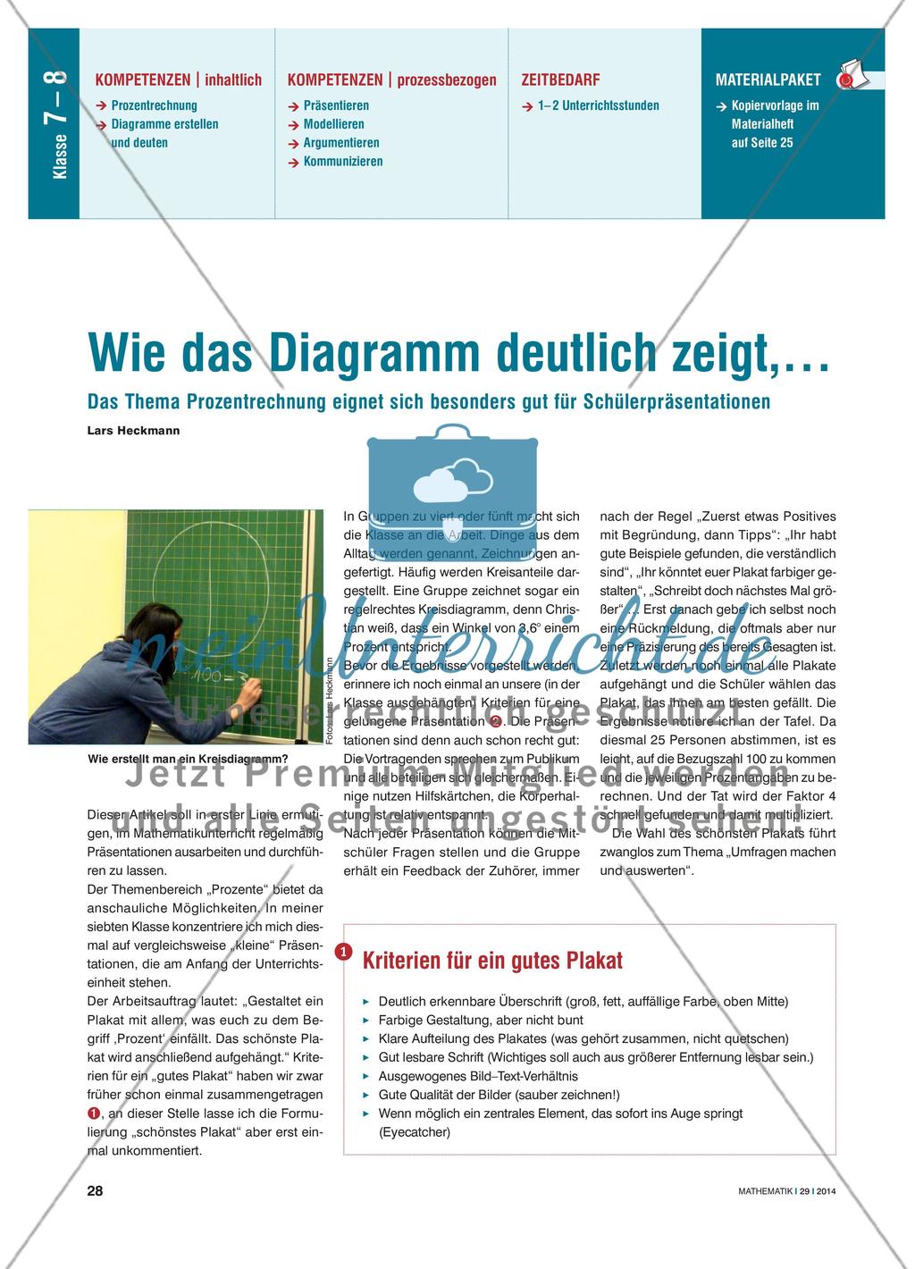 Das Thema Prozentrechnung in Form von Schülerpräsentationen Preview 1
