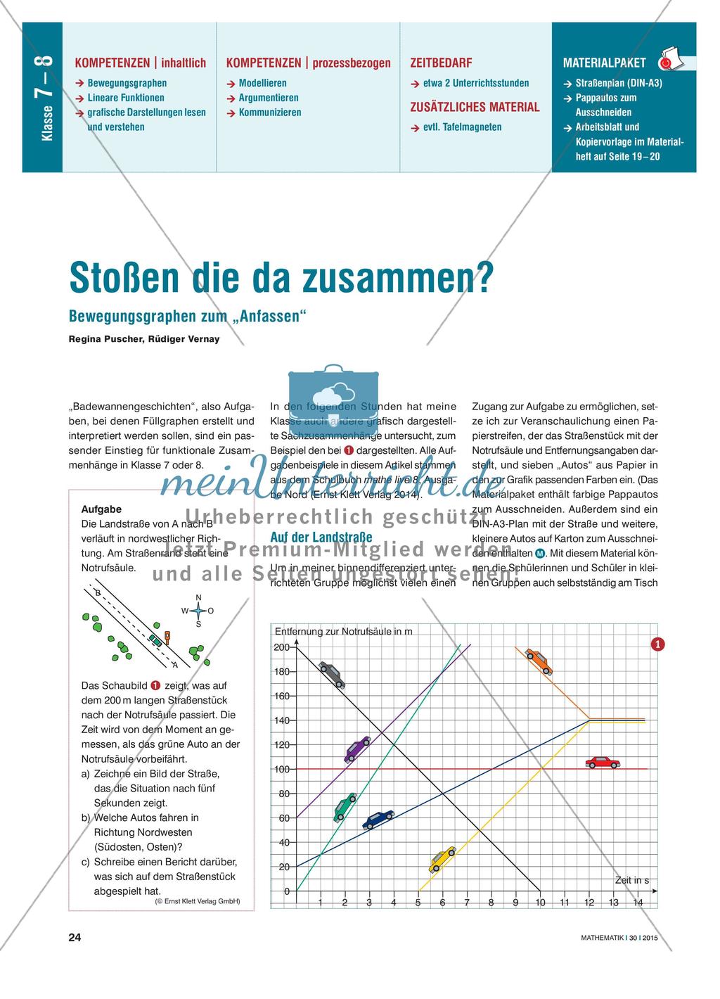 Stoßen die da zusammen? - Bewegungsgraphen zum „Anfassen“ Preview 1