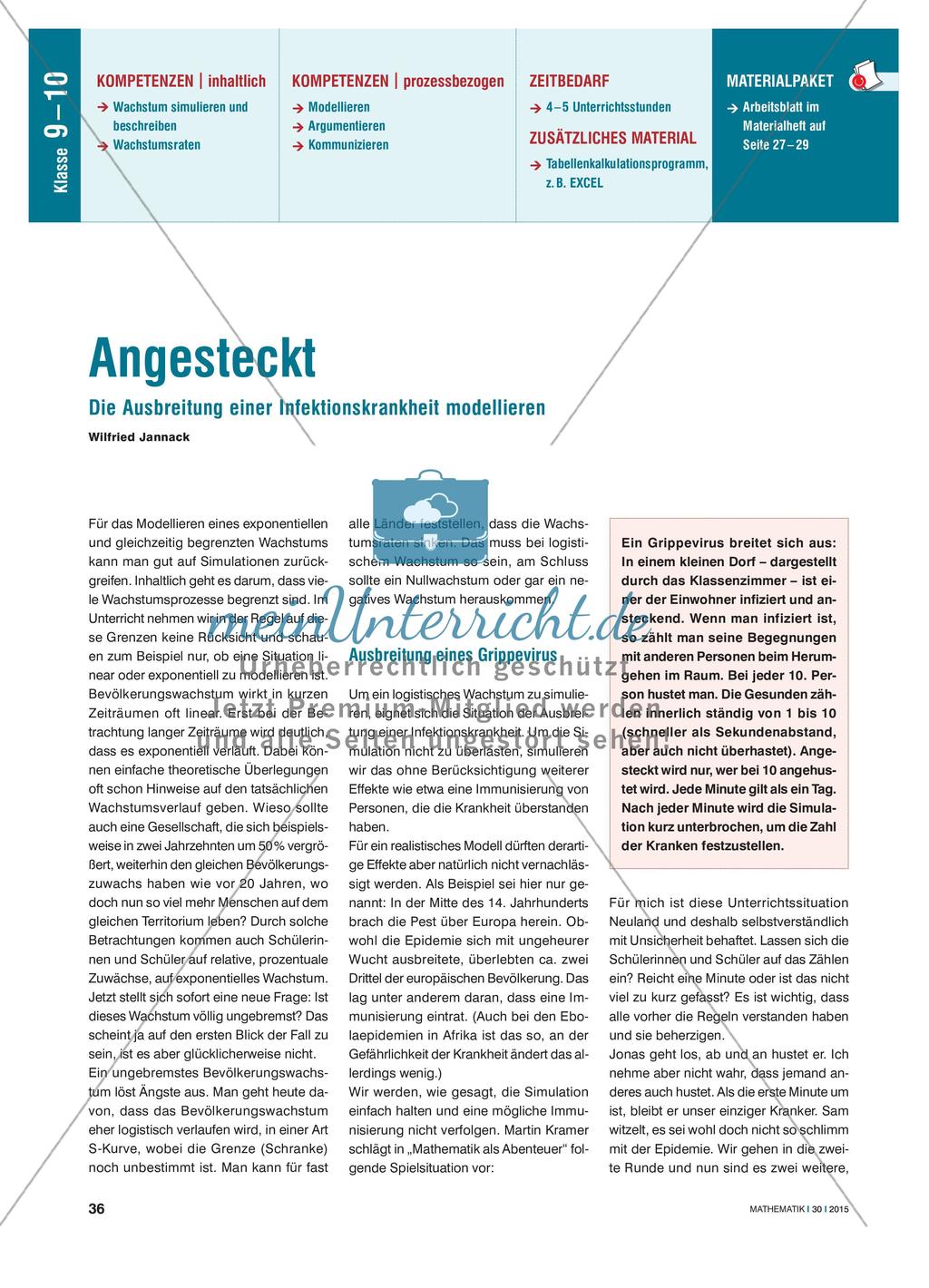 Angesteckt - Die Ausbreitung einer Infektionskrankheit modellieren Preview 1