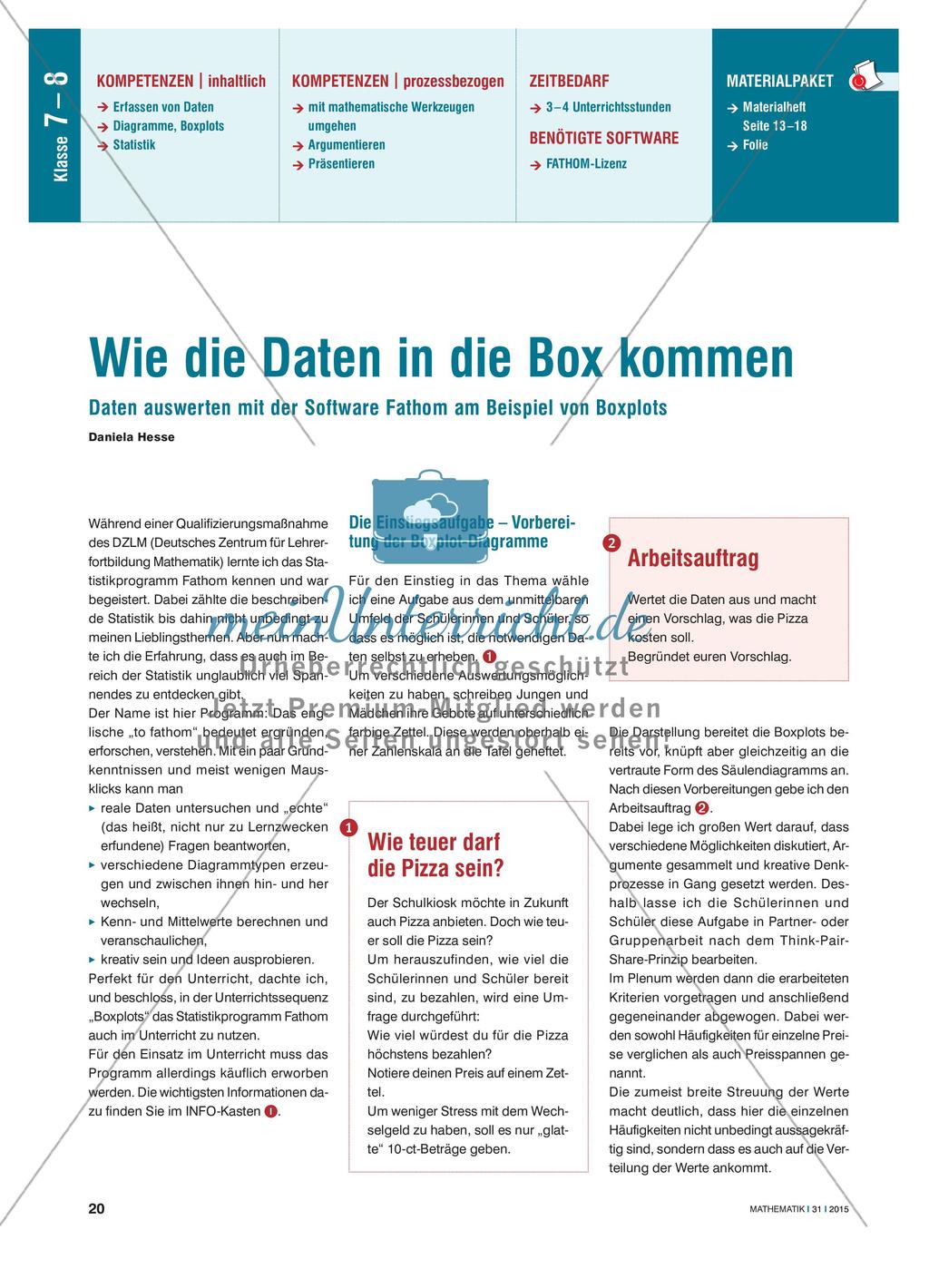 Wie die Daten in die Box kommen - Daten auswerten mit der Software Fathom Preview 1